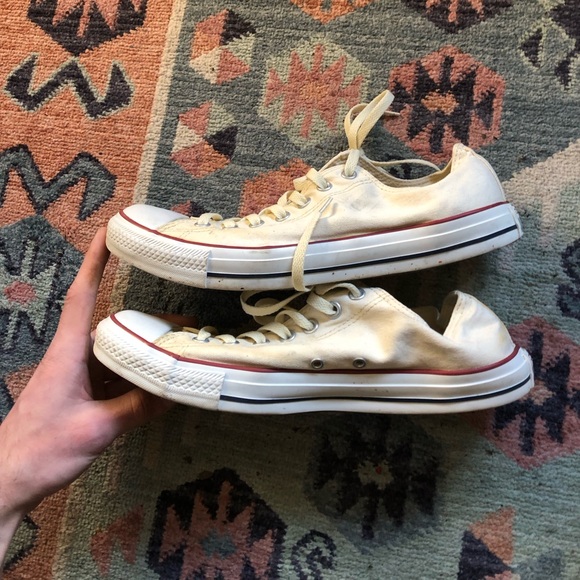 Low Top White Converse - Picture 5 of 6